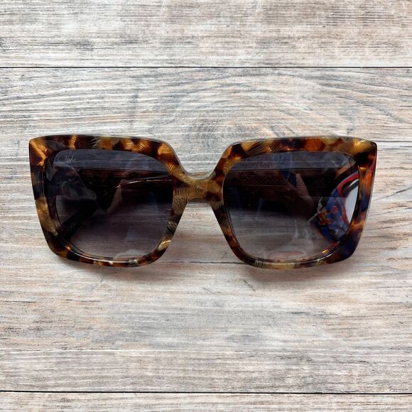 Patricia Nash Jackie Oversized Dunmore Tort Tortoise Sunglasses Square Frame main image 4